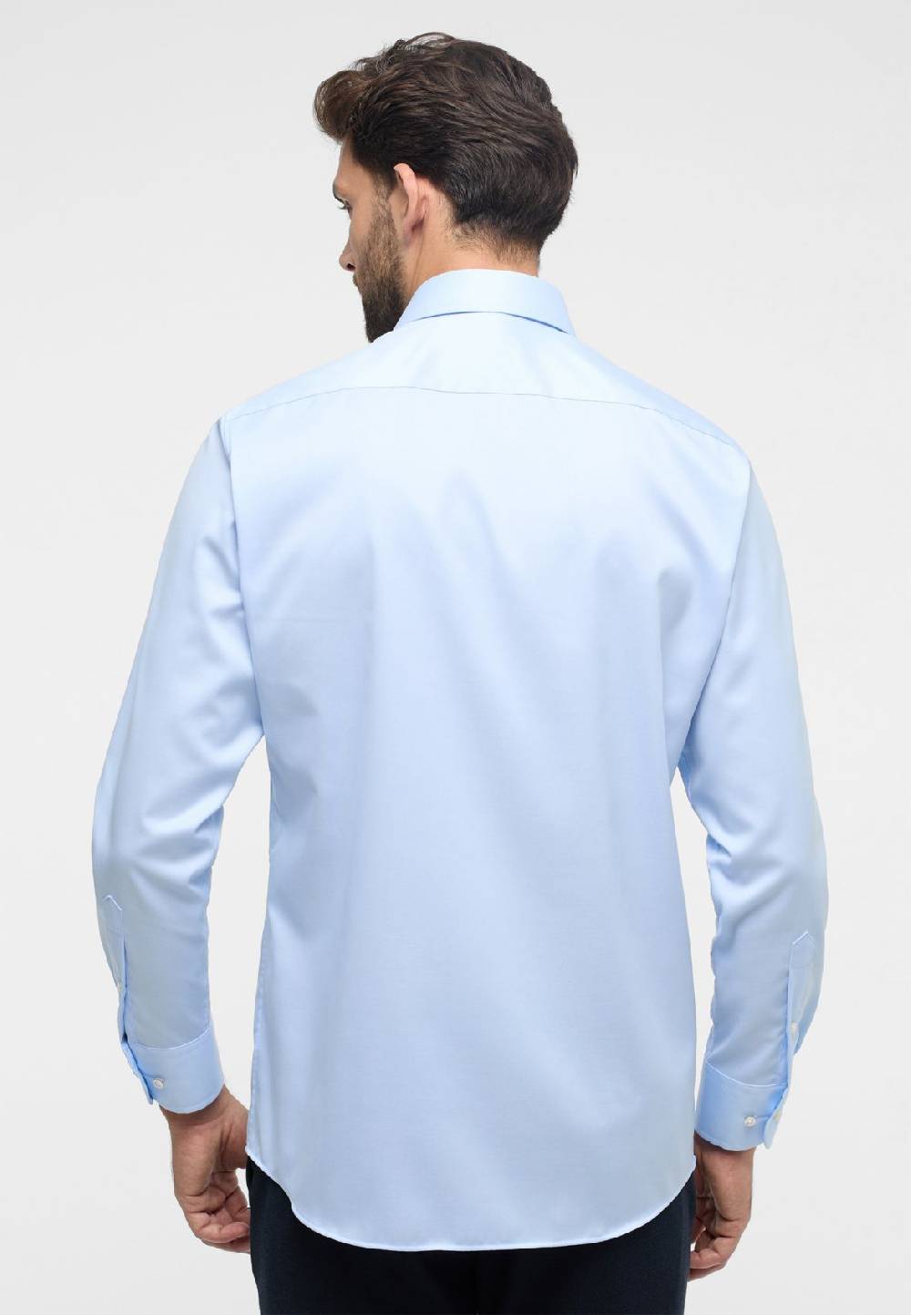 Eterna Camicia celeste eterna modern fit in cotone twill no stiro Prezzo basso