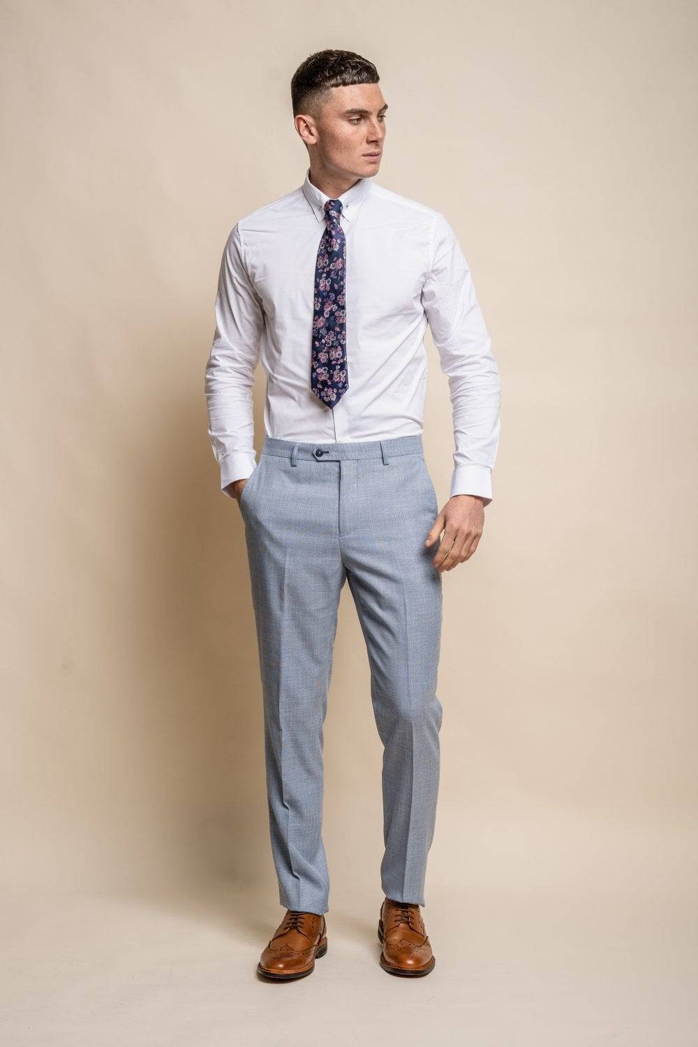 House of Cavani Abito azzurro chiaro house of cavani semi foderato stretch modern fit Offerta settimanale