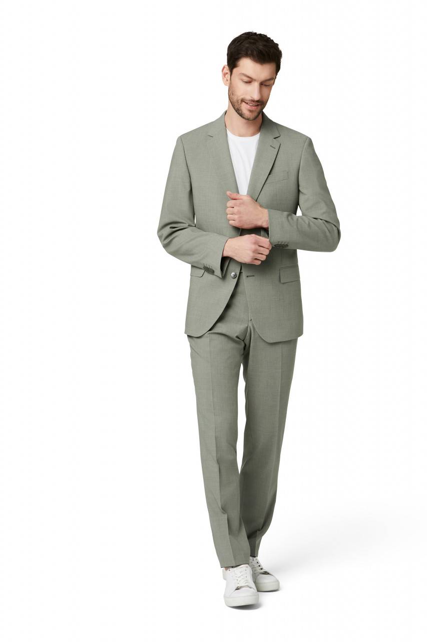 Digel Abito verde salvia digel lana stretch drop quattro comfort fit Ultimi tre giorni