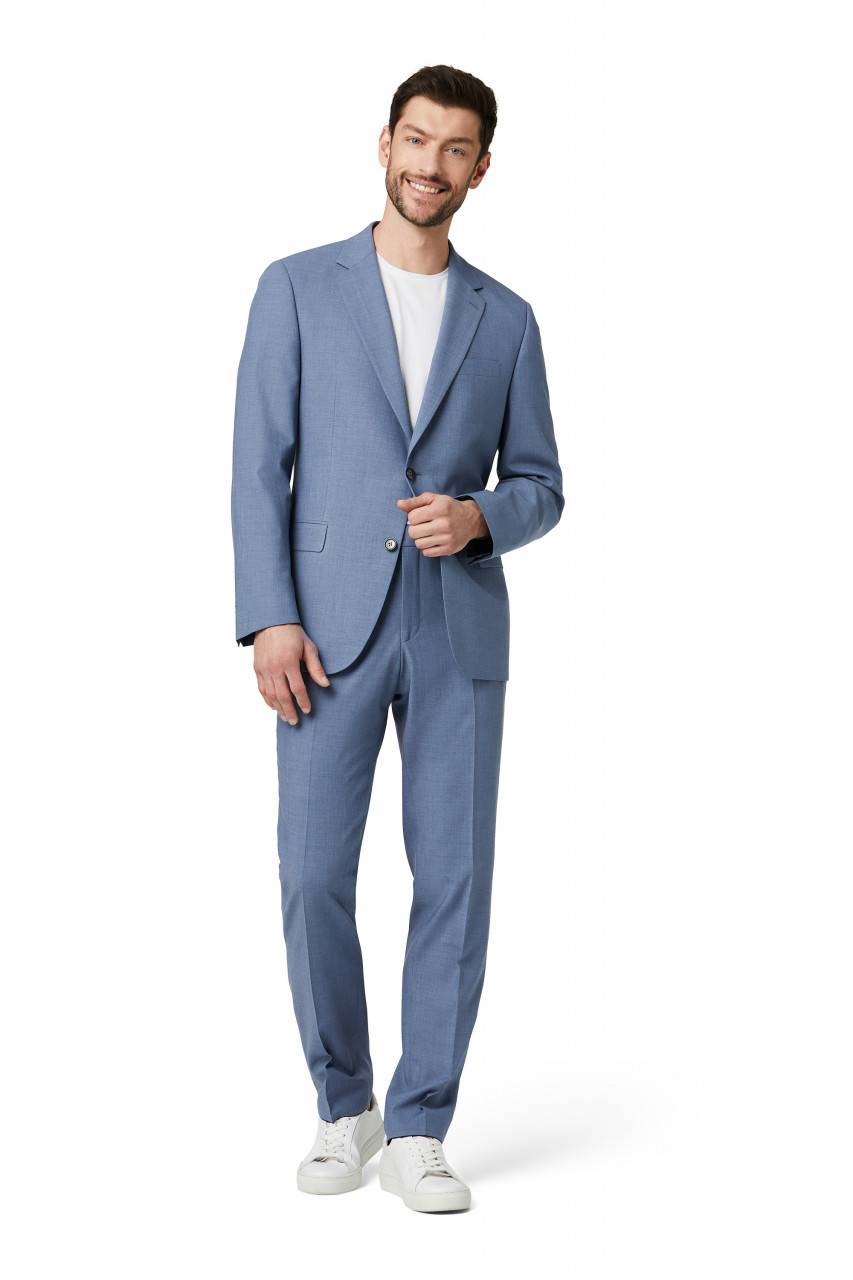 Digel Abito azzurro chiaro digel lana stretch drop sei modern fit