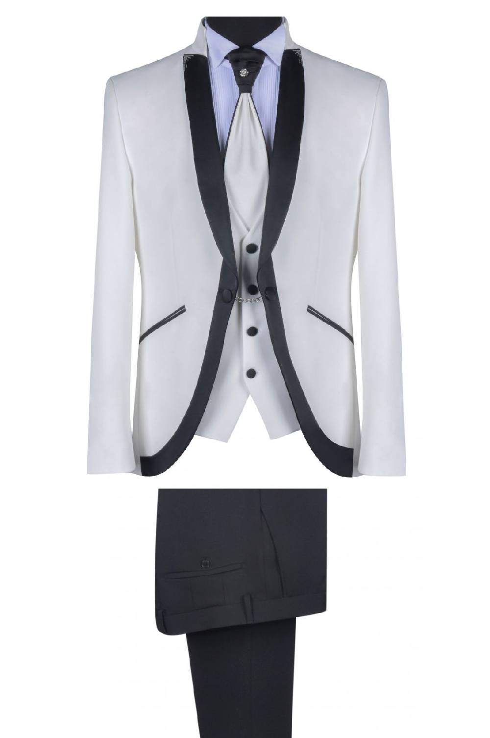 Baggi Abito da sposo baggi cerimonia ecru slim fit Fino al 60% di sconto