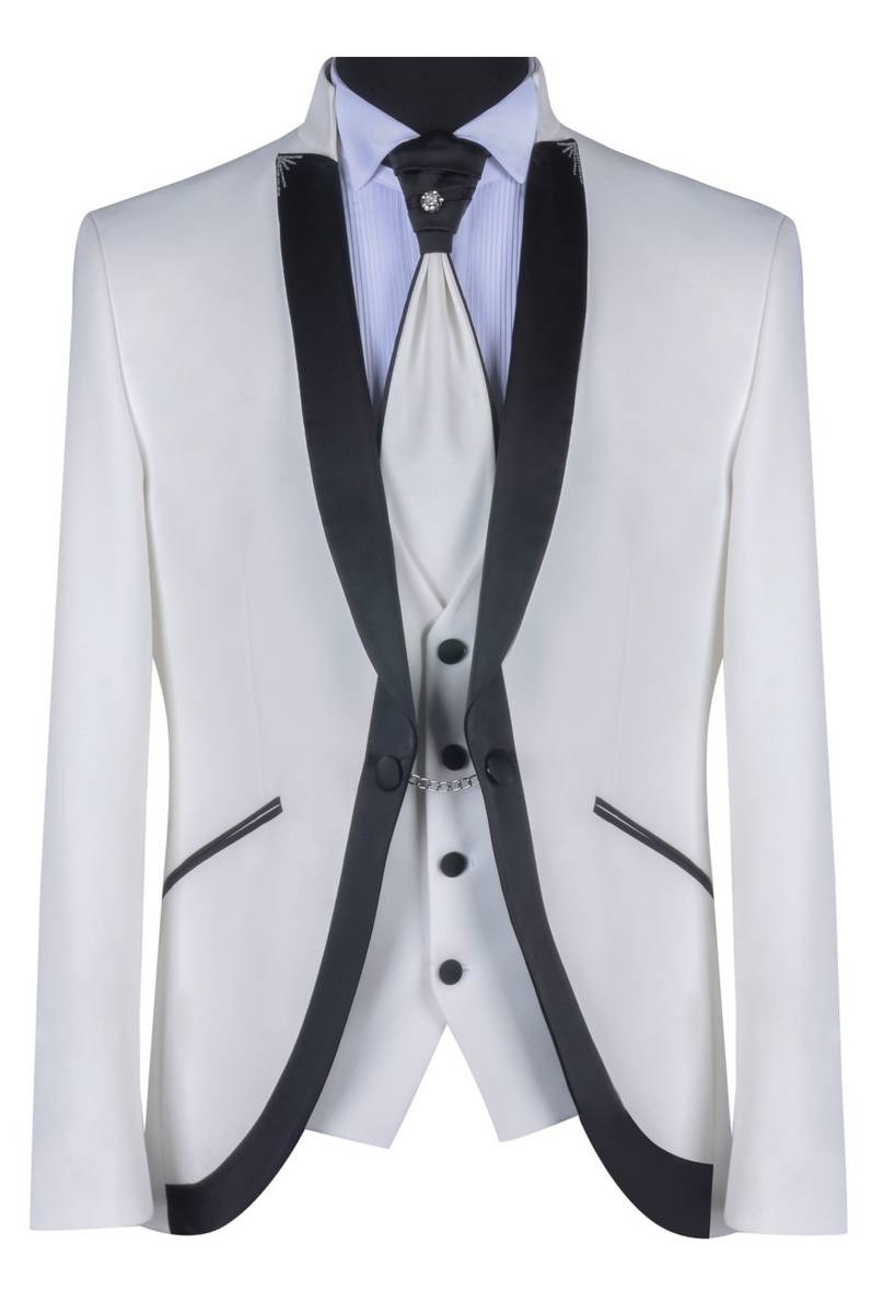 Baggi Abito da sposo baggi cerimonia ecru slim fit Fino al 60% di sconto