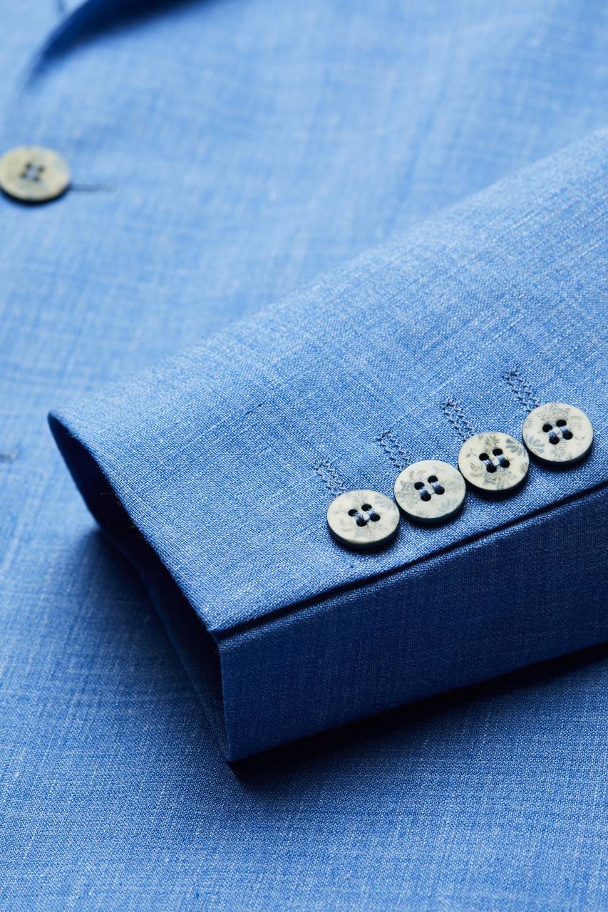 Digel Abito digel slim fit azzurro sfoderato in misto lino Super sconto