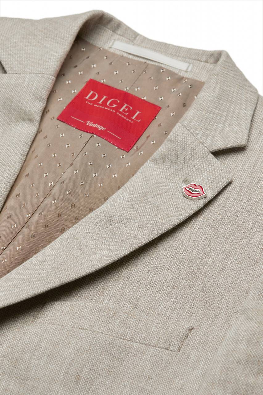 Digel Abito digel stile vintage slim fit beige in misto lino Enormi sconti