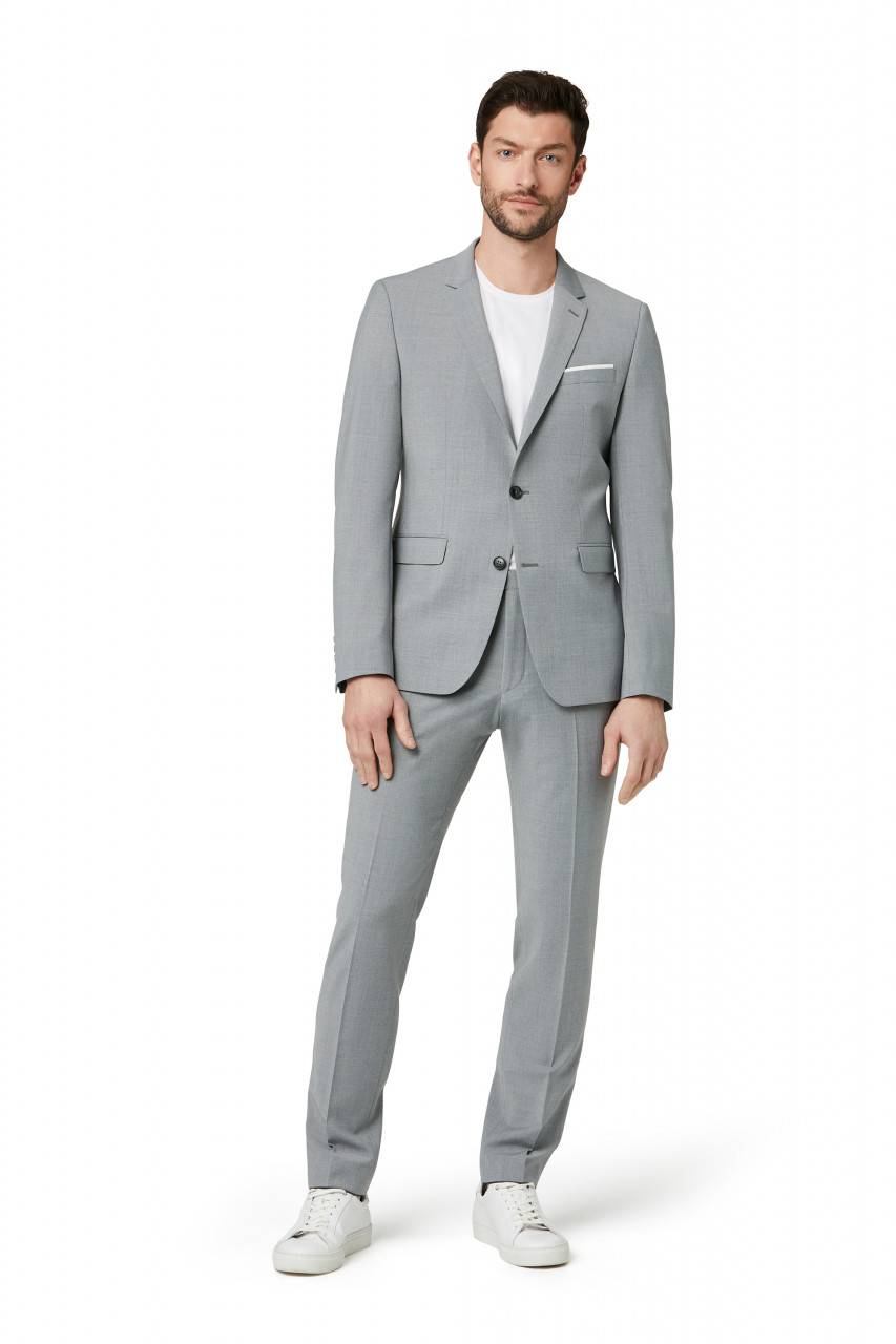 Digel Abito slim fit digel grigio chiaro misto lana bi-stretch