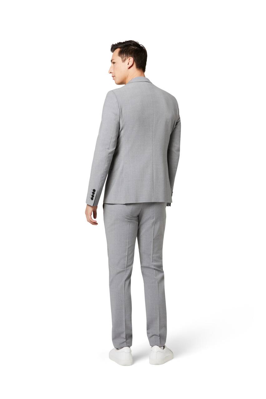 Digel Abito slim fit digel grigio chiaro misto lana bi-stretch 50% di sconto con spedizione gratuita