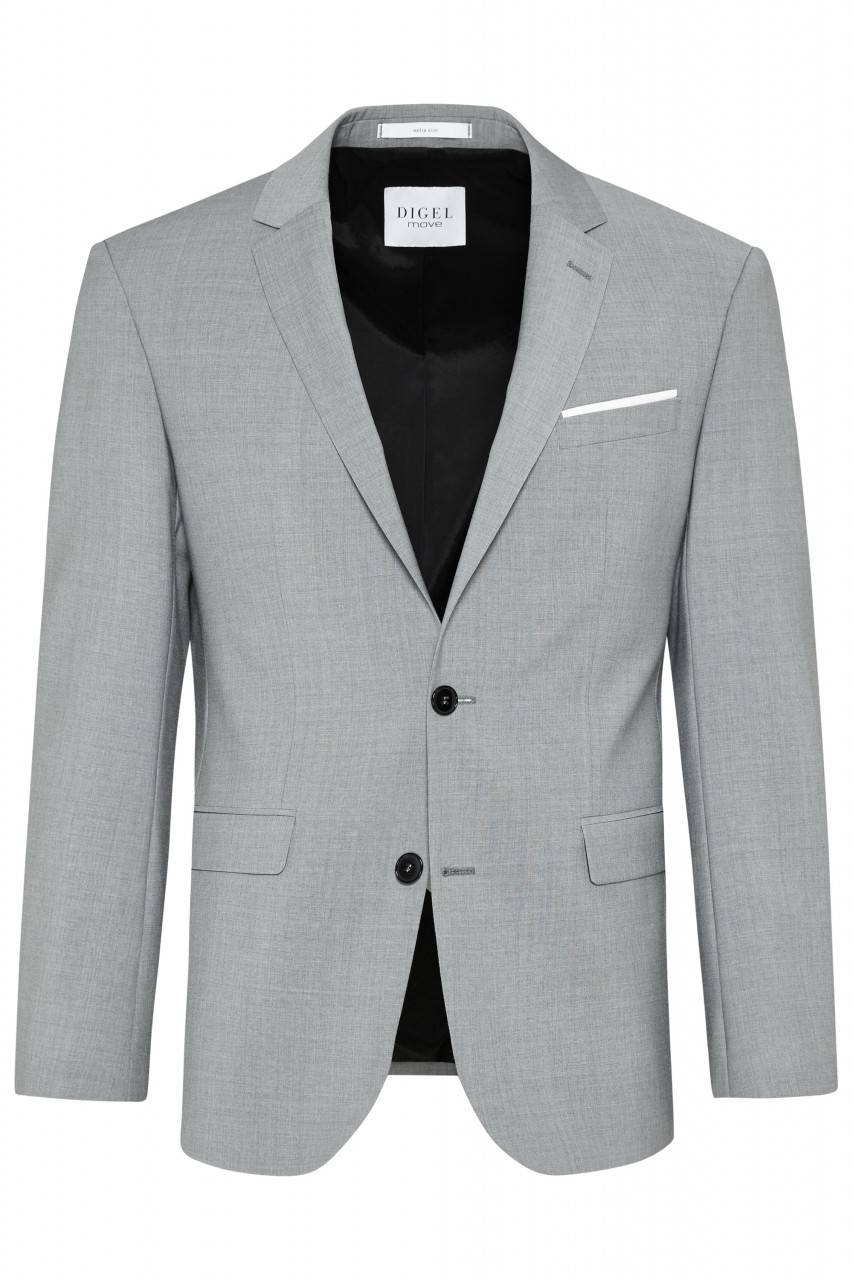 Digel Abito slim fit digel grigio chiaro misto lana bi-stretch 50% di sconto con spedizione gratuita