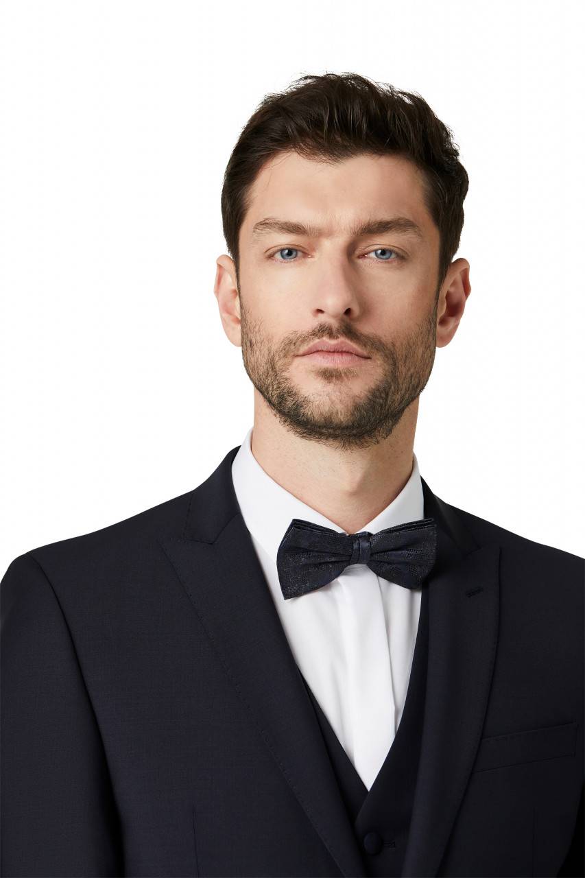 Digel Abito slim fit elegante digel blu scuro con gilet Limitato a 3 giorni