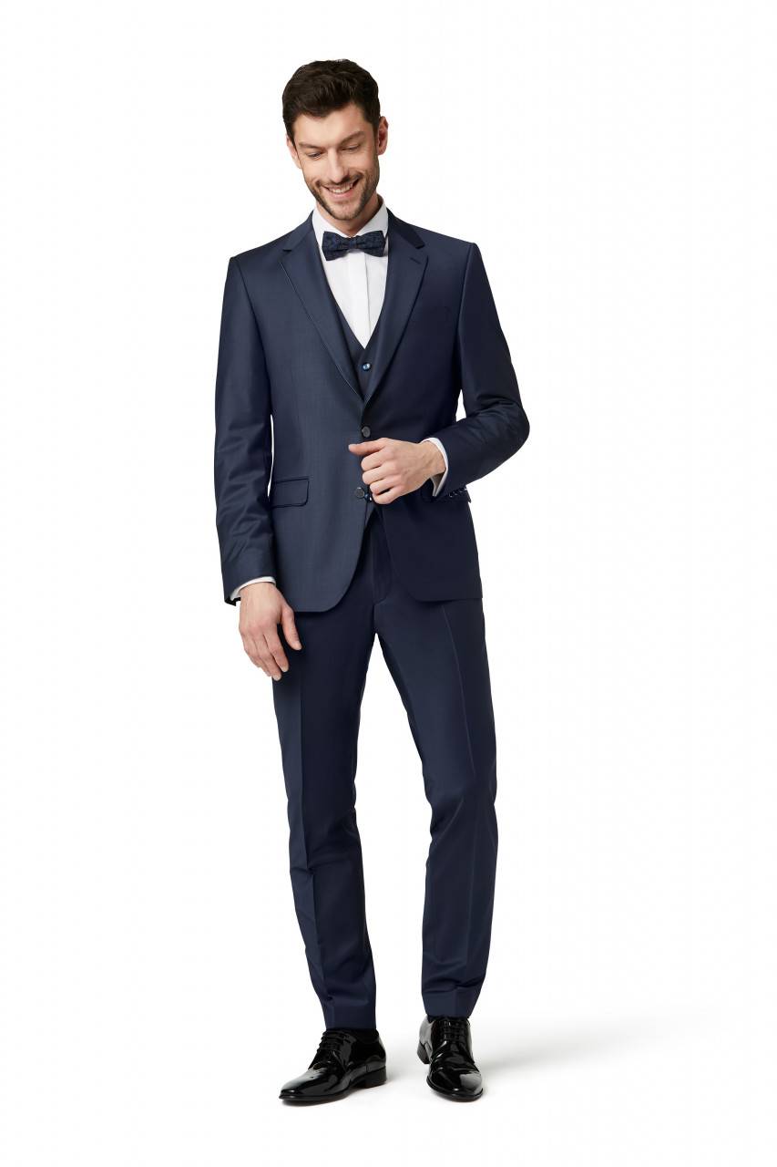 Digel Abito elegante digel blu marine con panciotto drop quattro corto Esporta salva