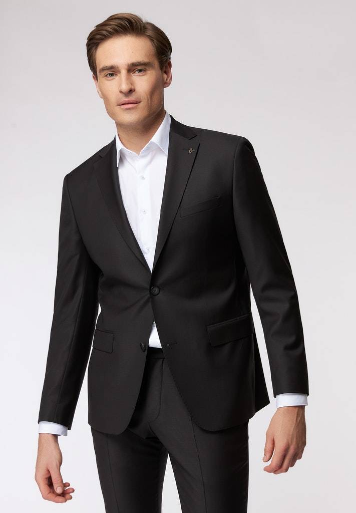 Roy Robson Abito nero roy robson in lana cerruti stretch drop sei regular fit In Linea