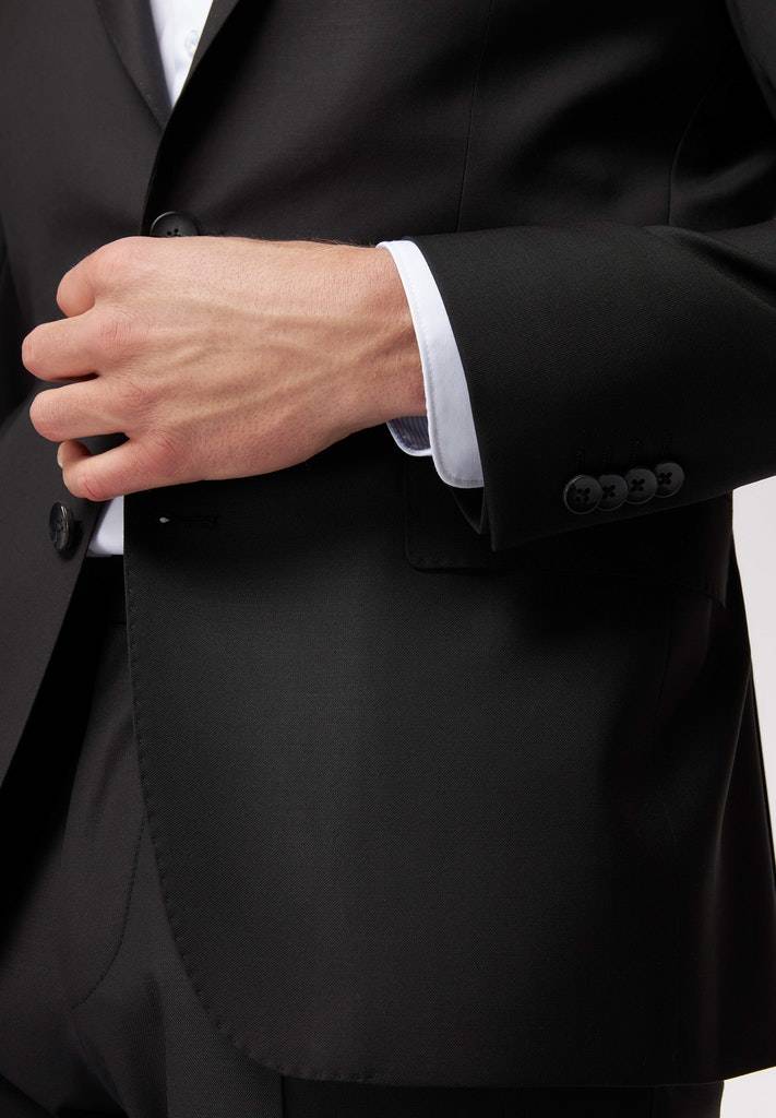 Roy Robson Abito nero roy robson in lana cerruti stretch drop sei regular fit In Linea