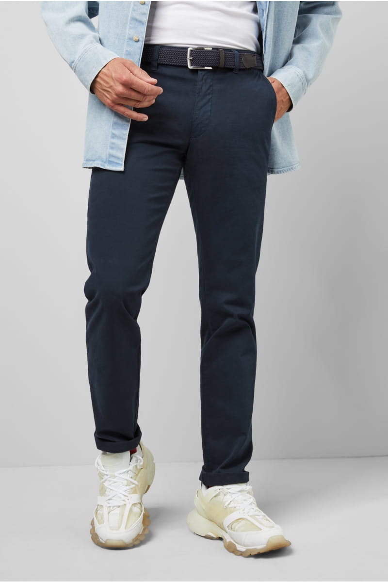 Meyer Pantalone regular fit blu cotone bio stretch m5 by meyer Promozione