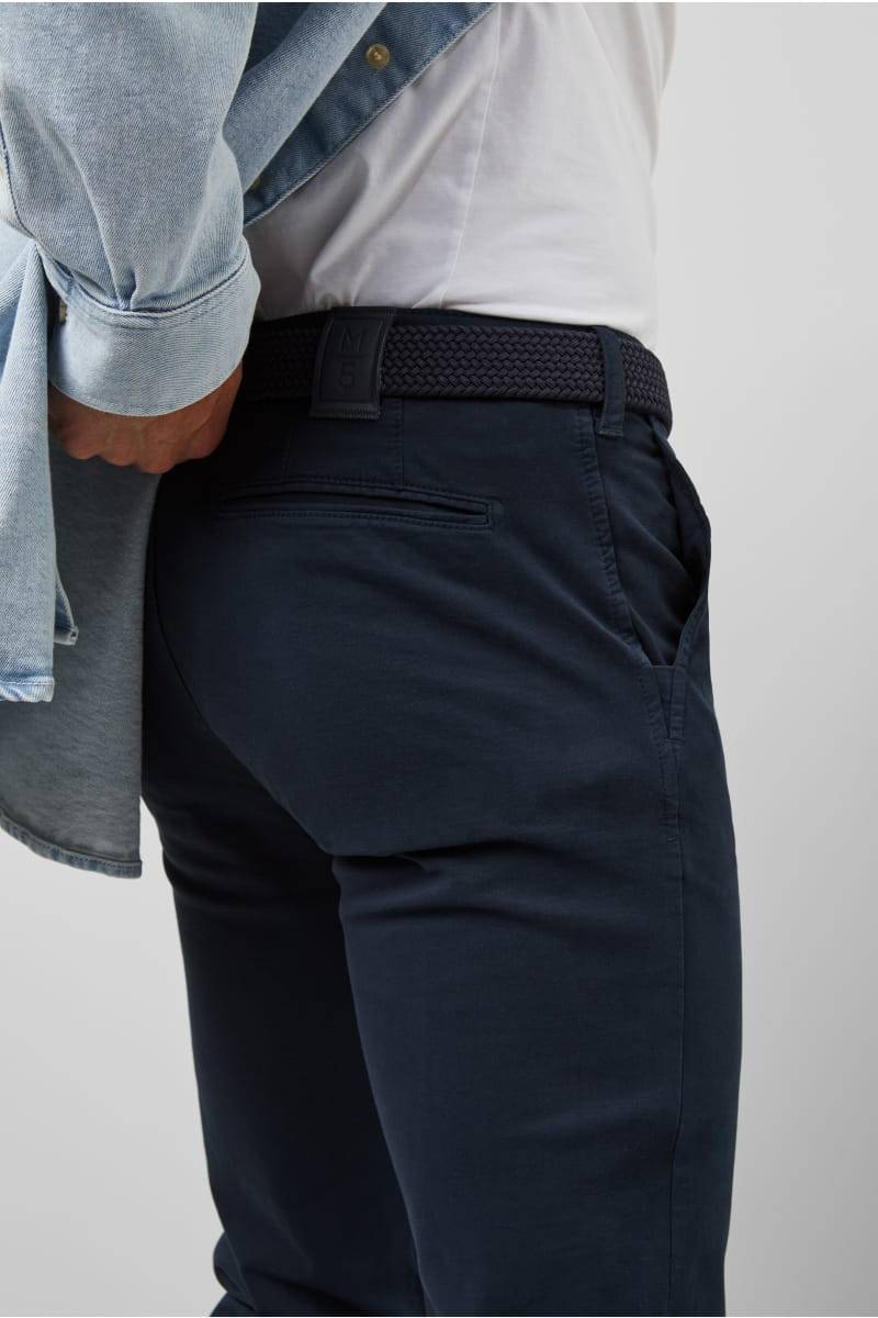 Meyer Pantalone regular fit blu cotone bio stretch m5 by meyer Promozione