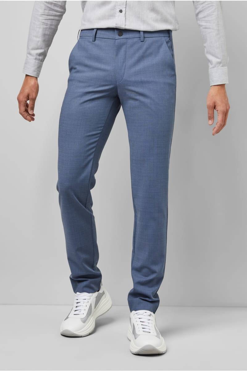 Meyer Pantalone blue in lana bi-stretch m5 by meyer modern fit Spedizione Gratuita