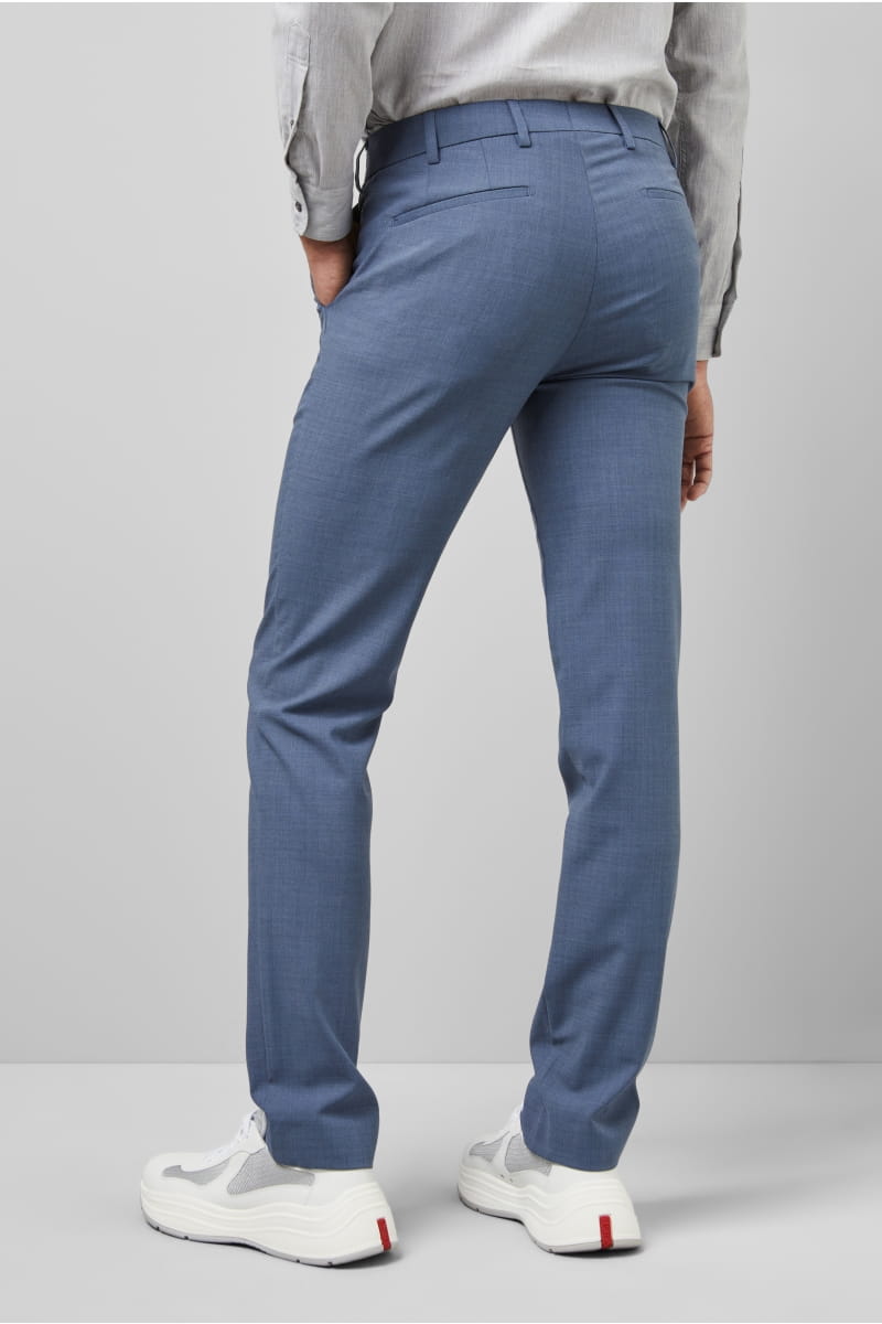 Meyer Pantalone blue in lana bi-stretch m5 by meyer modern fit Spedizione Gratuita