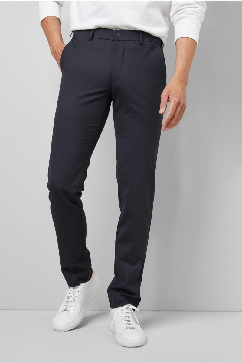 Meyer Pantalone blu navy in lana bi-stretch m5 by meyer modern fit Pezzi Unici