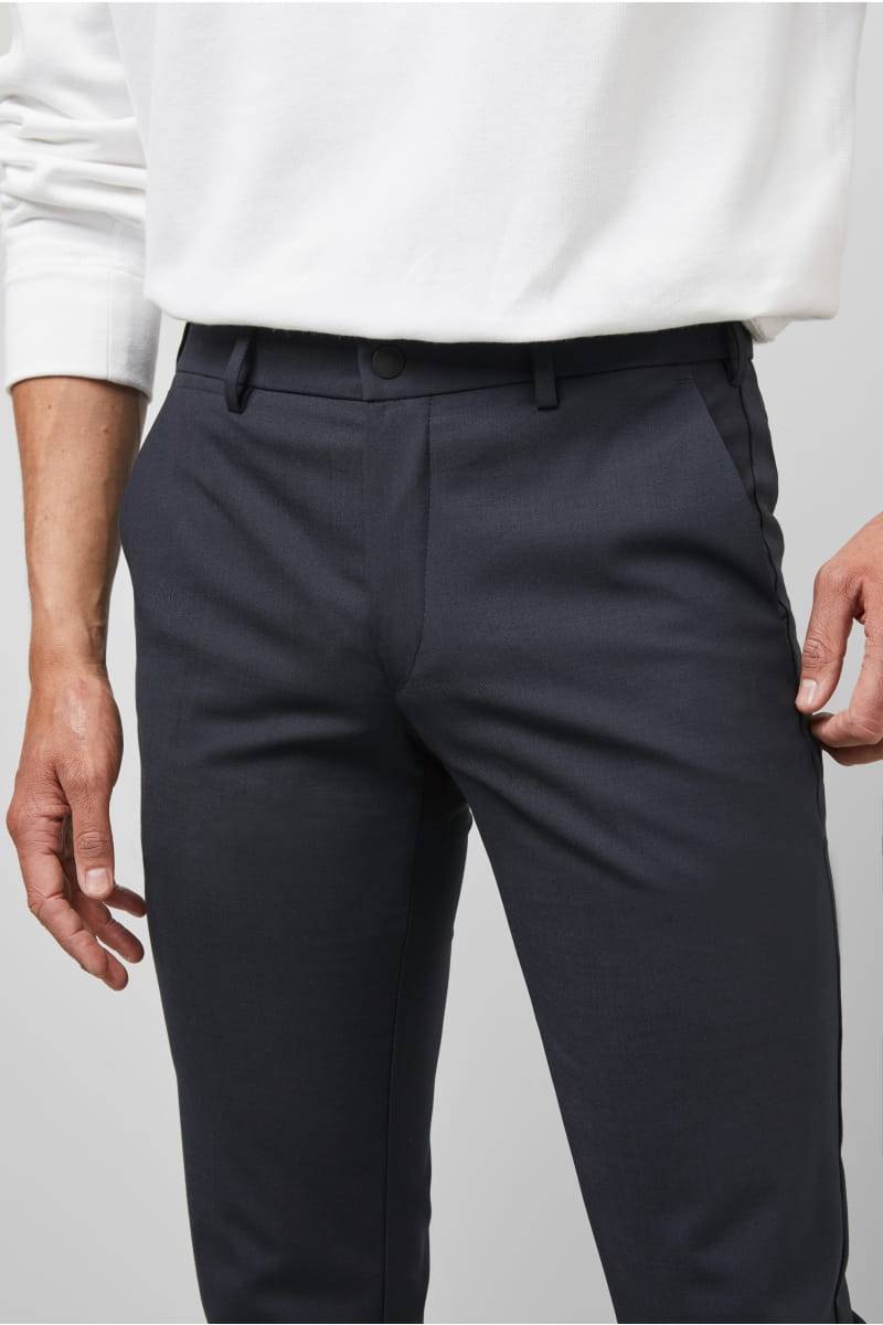 Meyer Pantalone blu navy in lana bi-stretch m5 by meyer modern fit Pezzi Unici