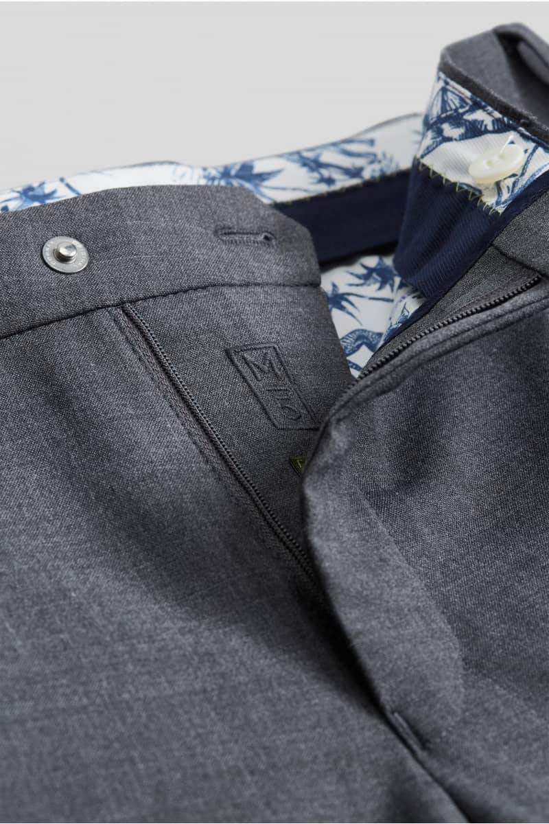 Meyer Pantalone grigio medio in lana bi-stretch m5 by meyer modern fit Qualità Garantita