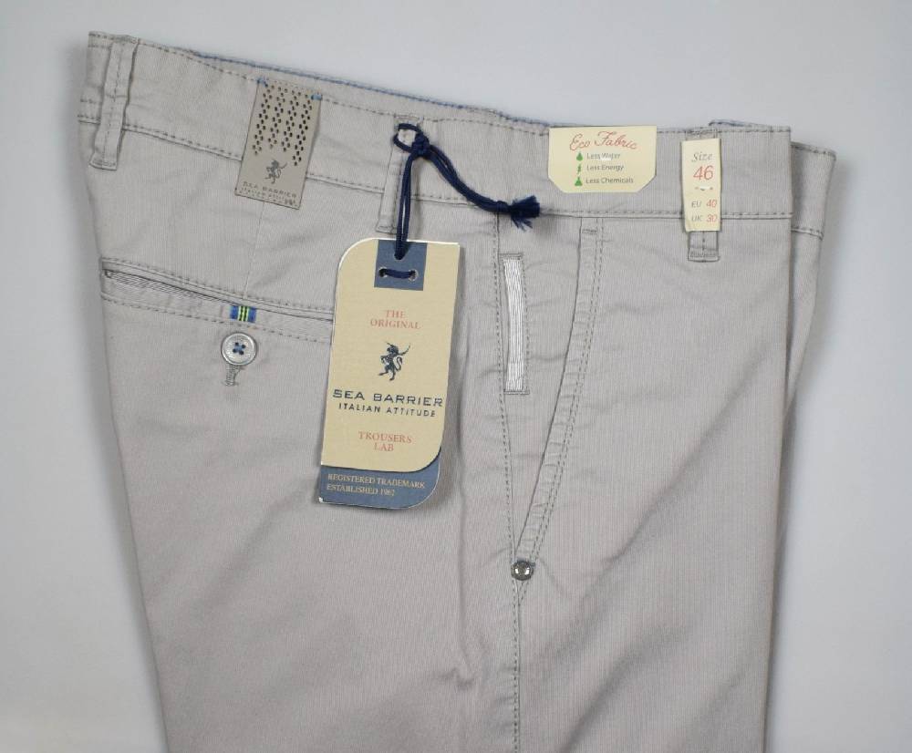 Sea Barrier Pantalone grigio chiaro sea barrier cotone piquet stretch stone wash Acquista Ora