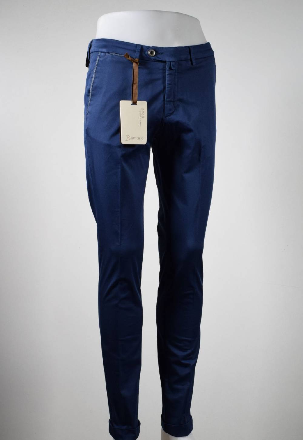 B Settecento Pantalone bsettecento blu scuro slim fit cotone stretch Economico