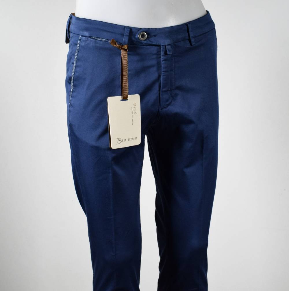 B Settecento Pantalone bsettecento blu scuro slim fit cotone stretch Economico