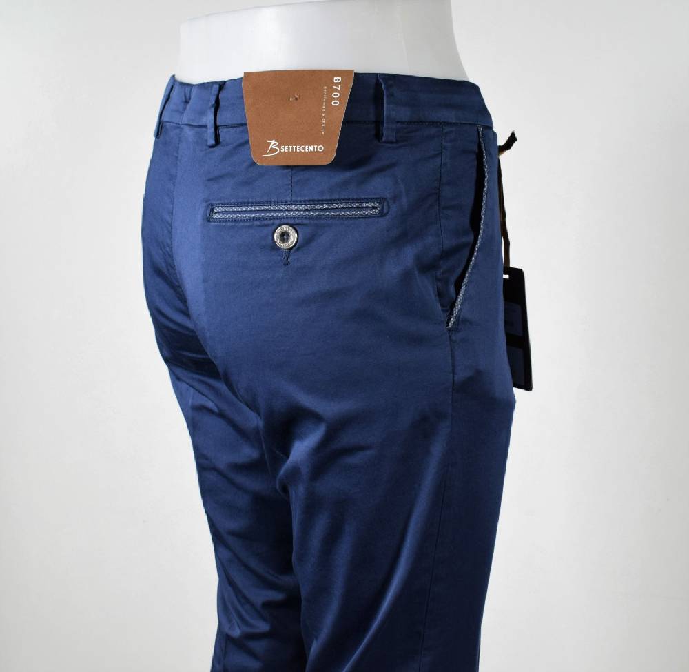 B Settecento Pantalone bsettecento blu scuro slim fit cotone stretch Economico