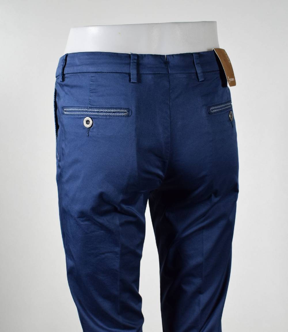 B Settecento Pantalone bsettecento blu scuro slim fit cotone stretch Economico