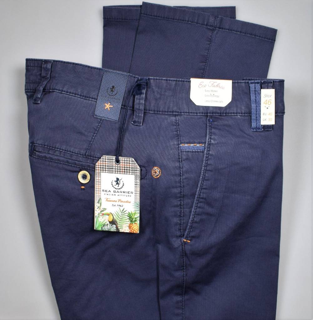 Sea Barrier Pantalone blu regular fit sea barrier in cotone stretch In Vendita