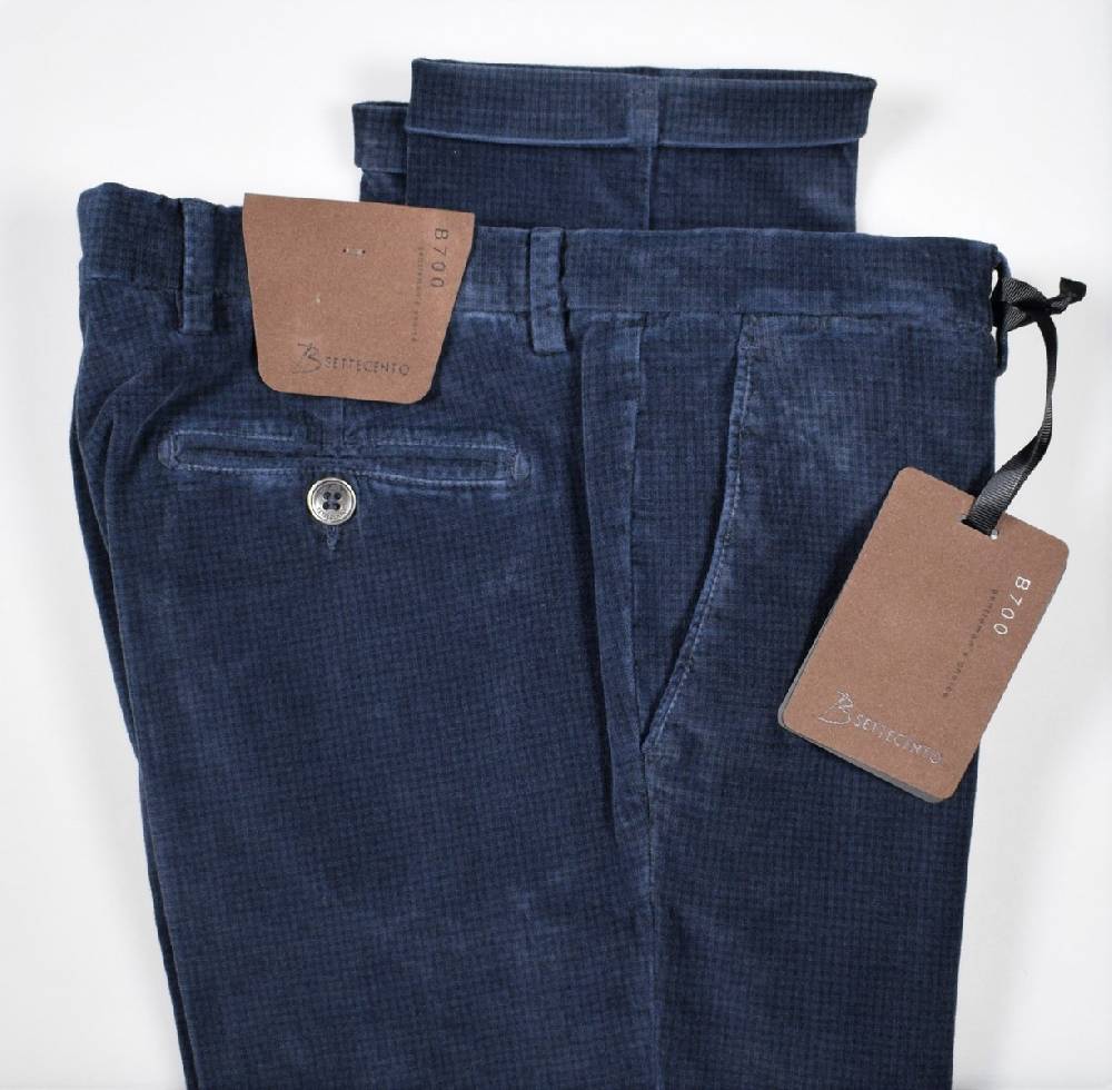 B Settecento Pantalone in velluto stampato slim fit bsettecento Saldi