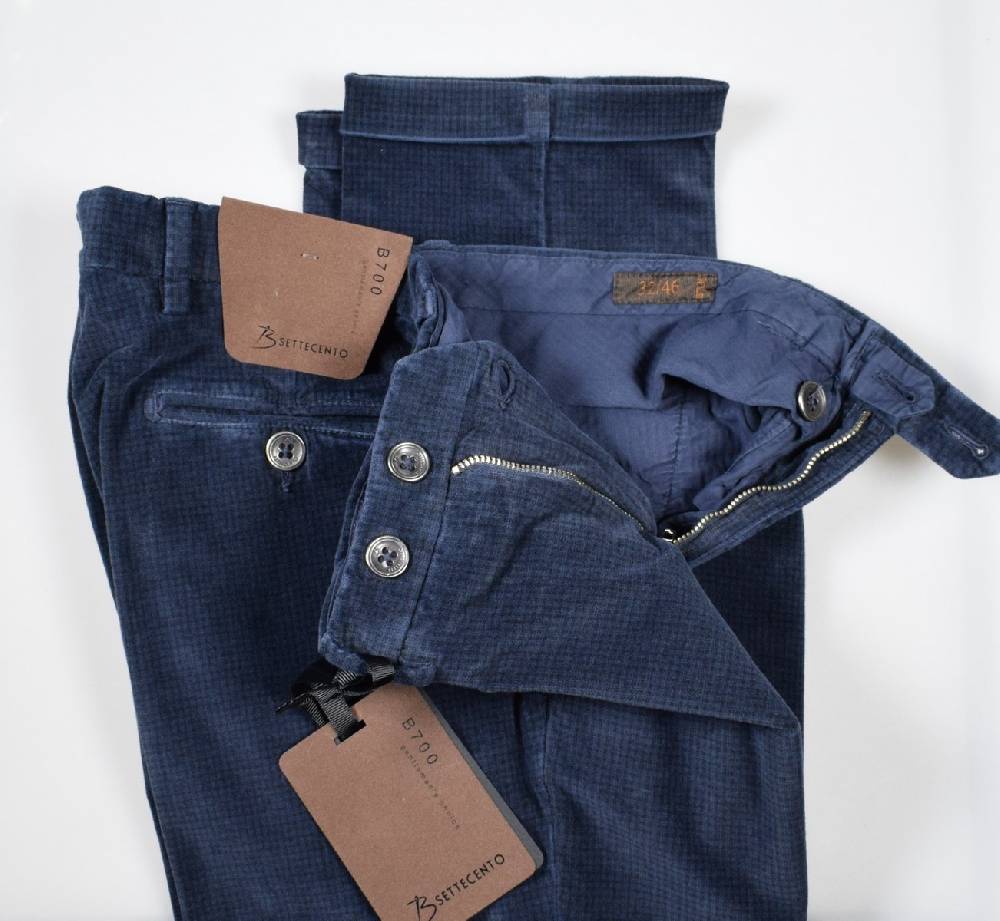 B Settecento Pantalone in velluto stampato slim fit bsettecento Saldi