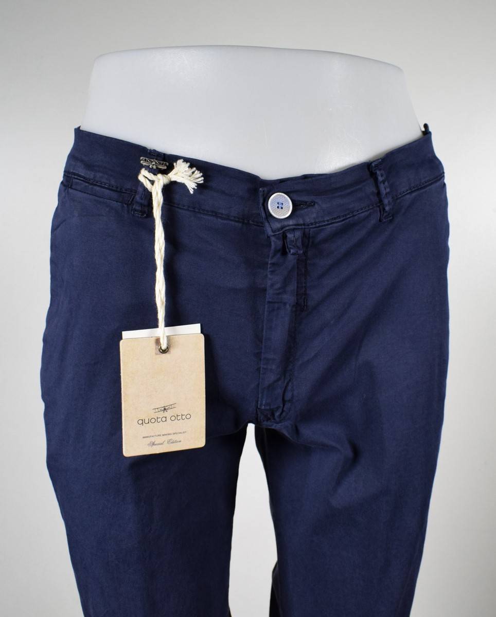 Quota Otto Pantalone slim fit quota otto in cotone stretch slim fit Vendita Economica