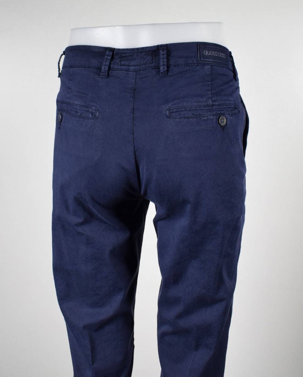 Quota Otto Pantalone slim fit quota otto in cotone stretch slim fit Vendita Economica