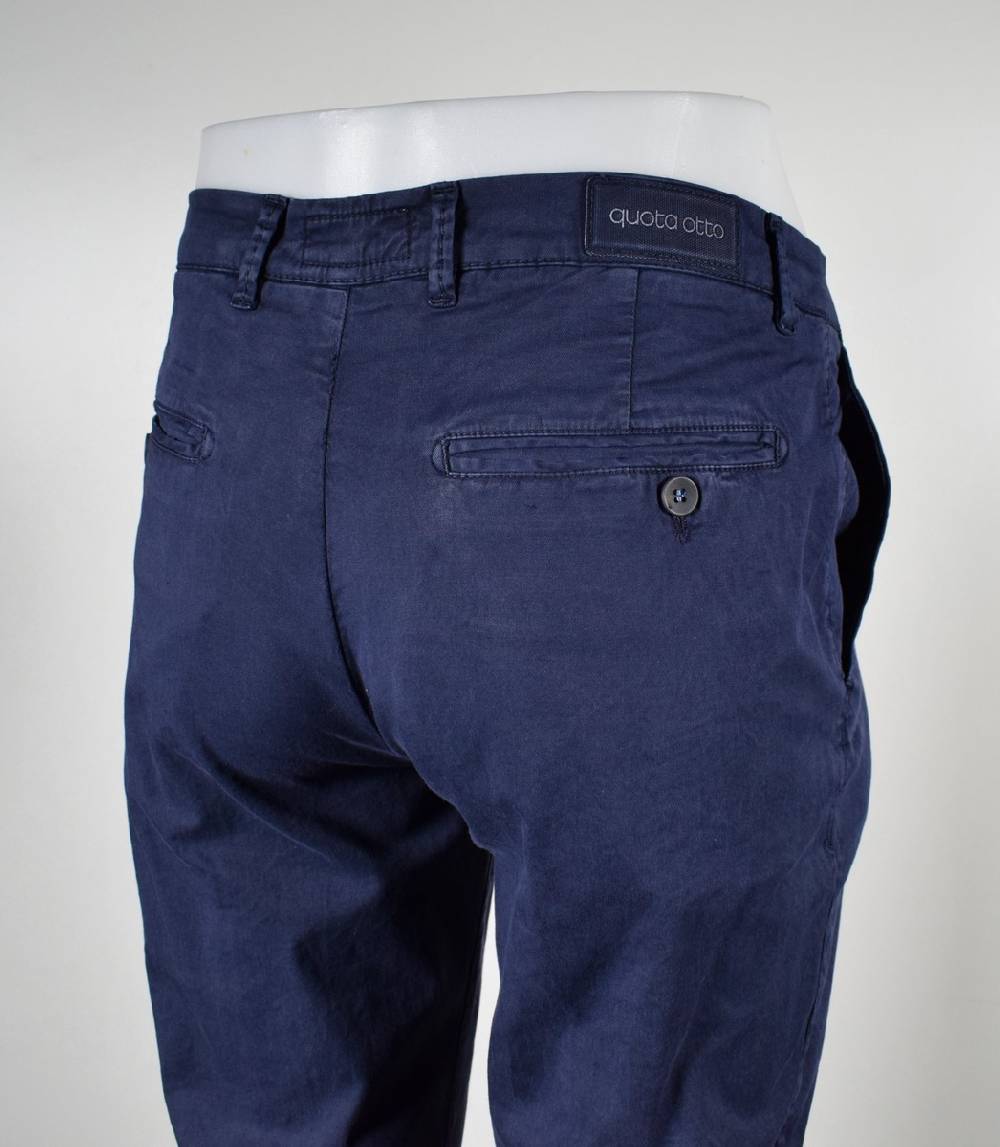 Quota Otto Pantalone slim fit quota otto in cotone stretch slim fit Vendita Economica