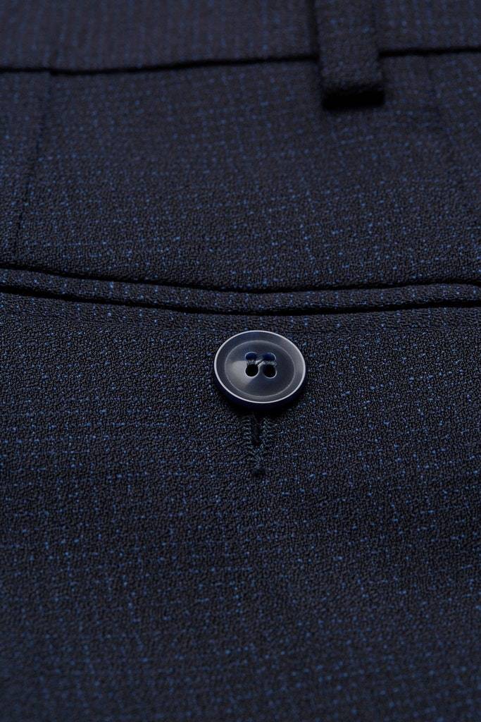 Digel Pantalone blu a quadretti digel in pura lana Saldi Di Fabbrica