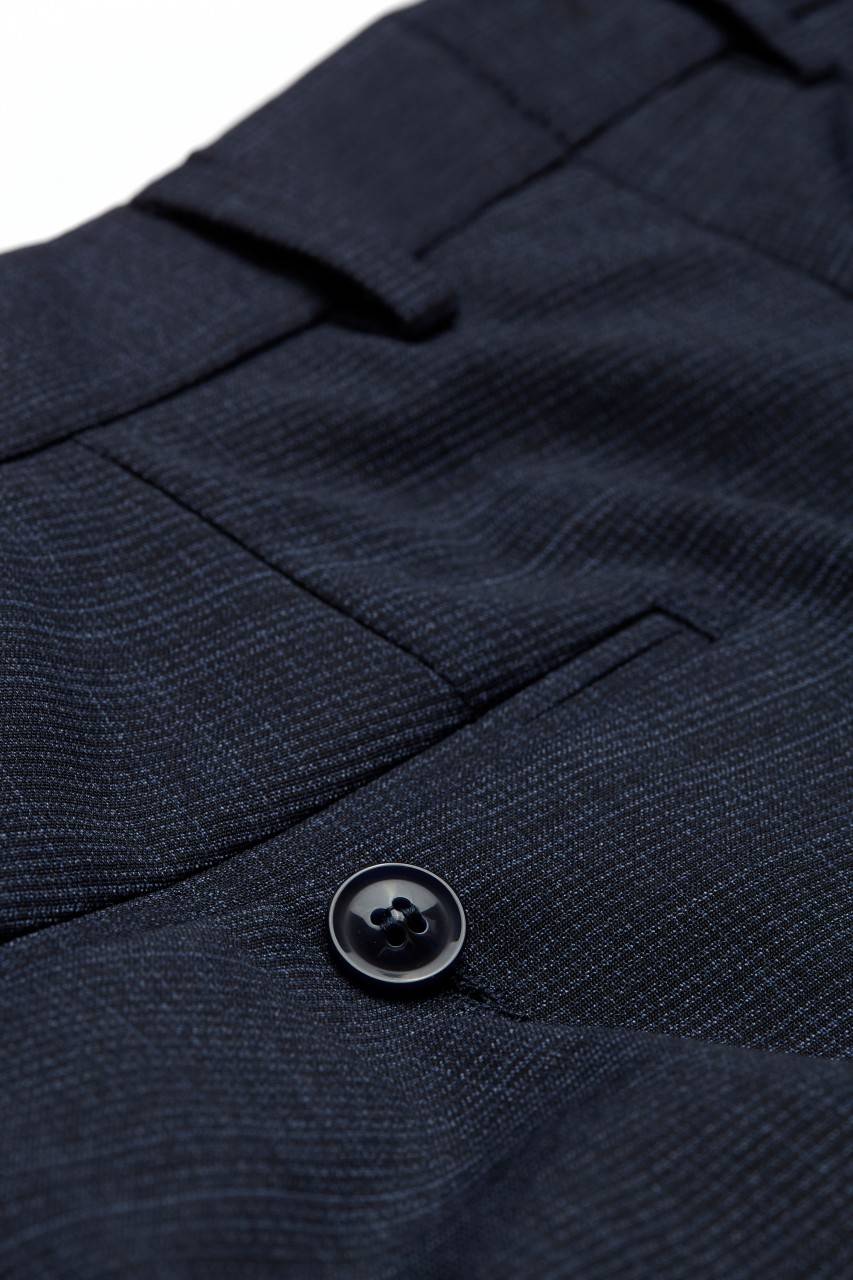 Digel Pantalone digel blu fantasia principe di galles drop sei modern fit Nuova