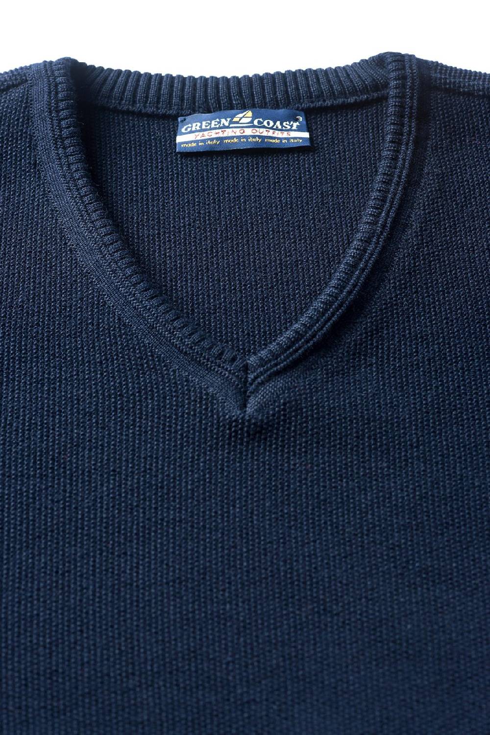 Green Coast Pullover blu green coast modern fit made in italy Offerta speciale