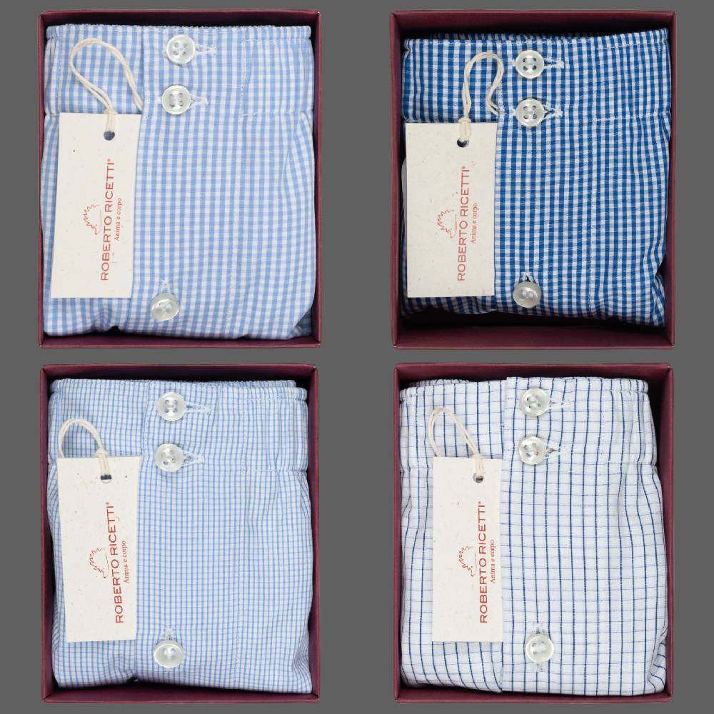 Roberto Ricetti SET "CHECK" - BOXER SUPPORT DB1 - SIZE 50 In Vendita