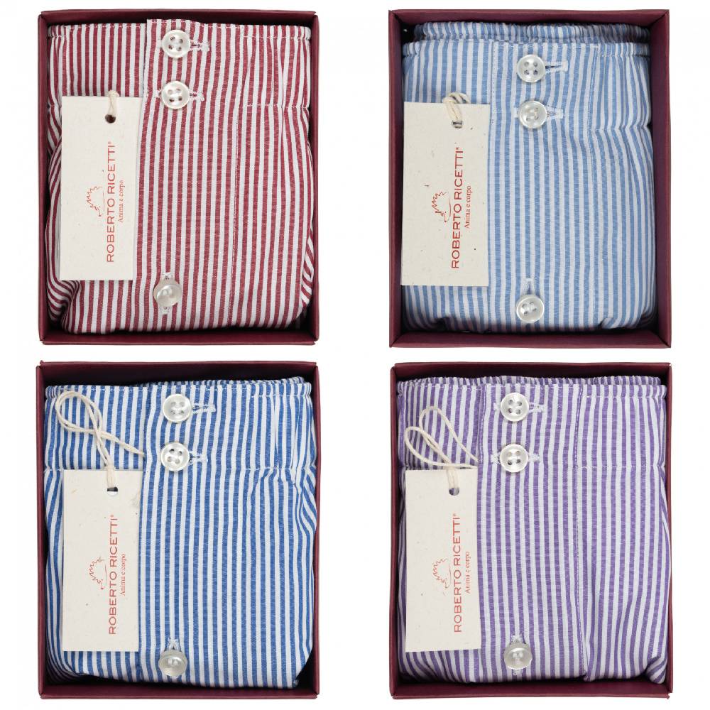 Roberto Ricetti SET "STRIPE" - BOXER SUPPORT DB1 - SIZE 54 Saldi