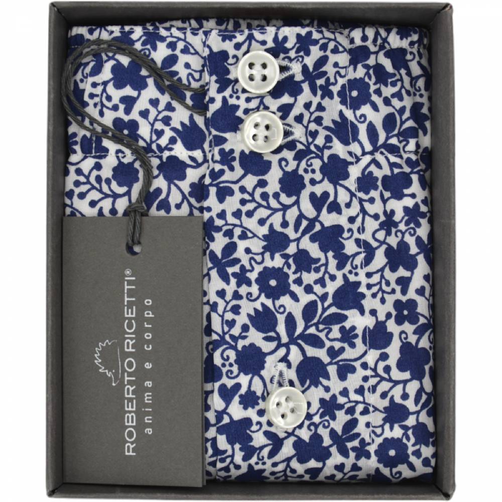 Roberto Ricetti BOXER DB1 SUPPORT - LIBERTY FIORI BLU Prezzo Ridotto