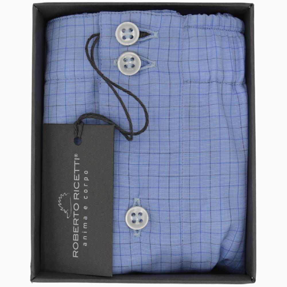 Roberto Ricetti BOXER DB1 SUPPORT - AZZURRO QUADRI Outlet