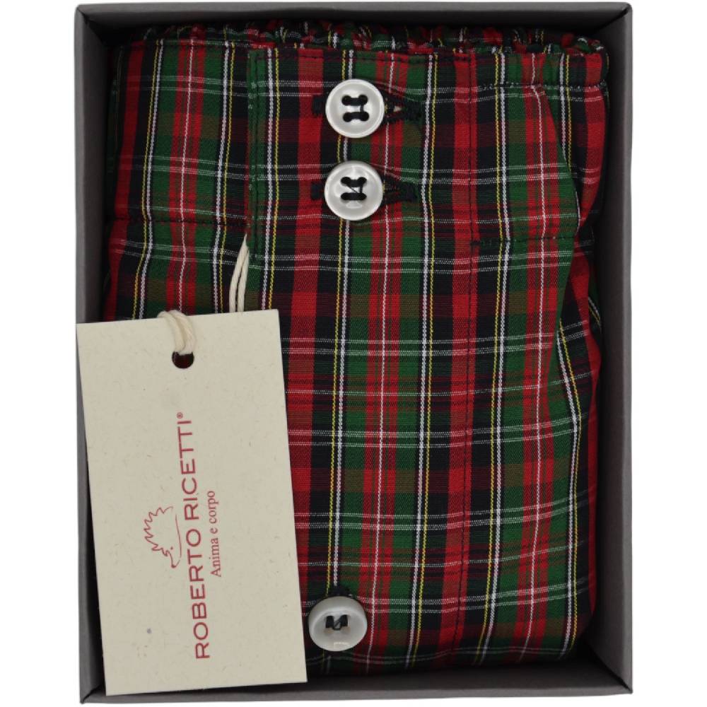 Roberto Ricetti BOXER DB1 SUPPORT - TARTAN ROSSO Offerte