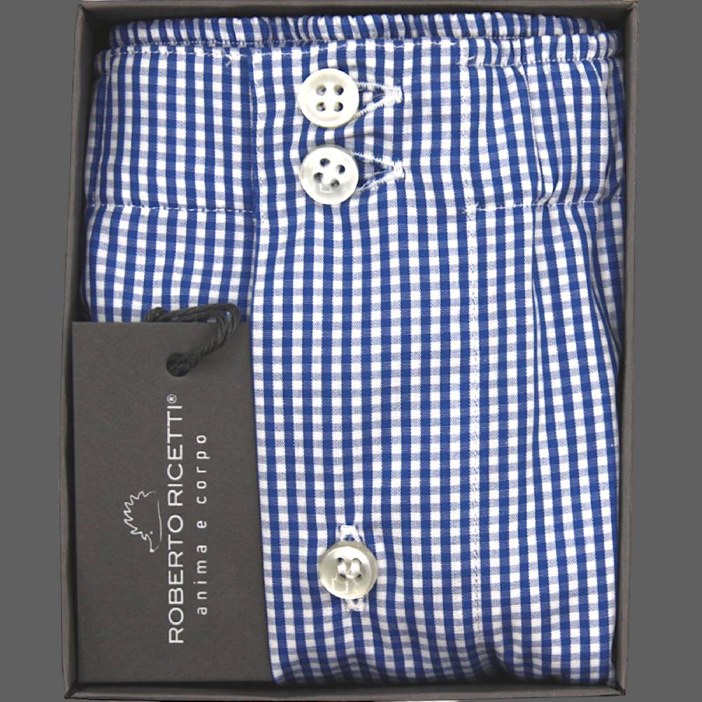 Roberto Ricetti BOXER DB1 SUPPORT - BASIC - CONTINUATIVO - VICHY BLU Soddisfazione Garantita