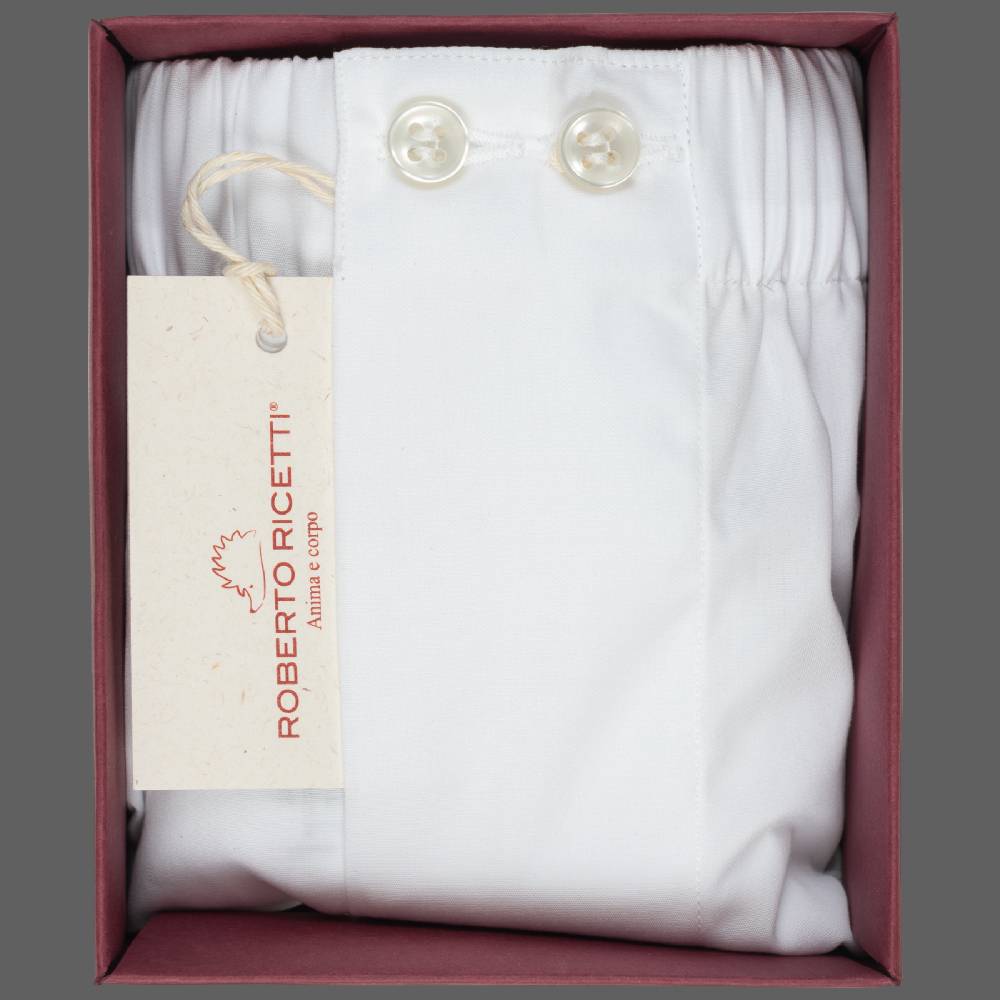 Roberto Ricetti BOXER UOMO CLASSIC - BASIC - CONTINUATIVO - BIANCO Economico
