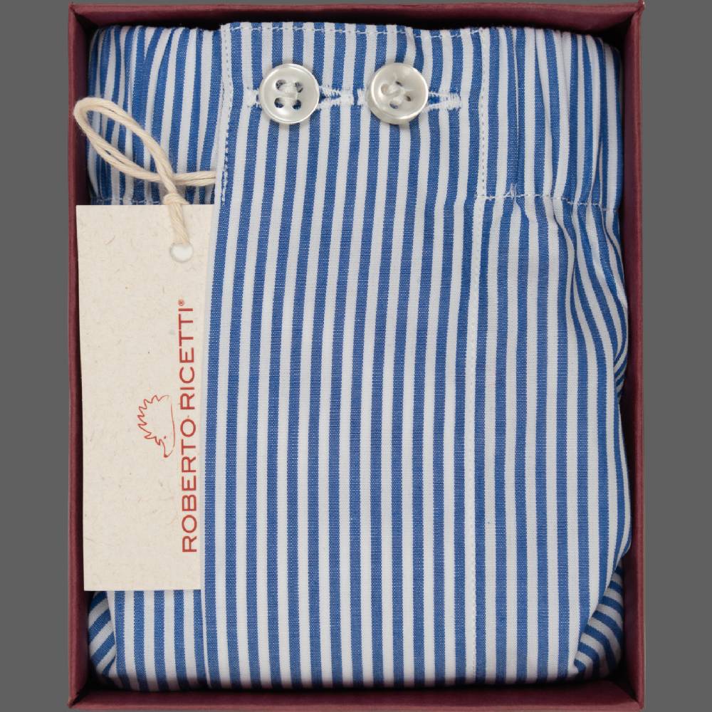 Roberto Ricetti BOXER UOMO CLASSIC - BASIC - CONTINUATIVO - RIGA BLU Outlet