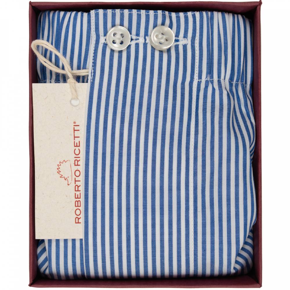 Roberto Ricetti BOXER UOMO CLASSIC - BASIC - CONTINUATIVO - RIGA BLU Outlet