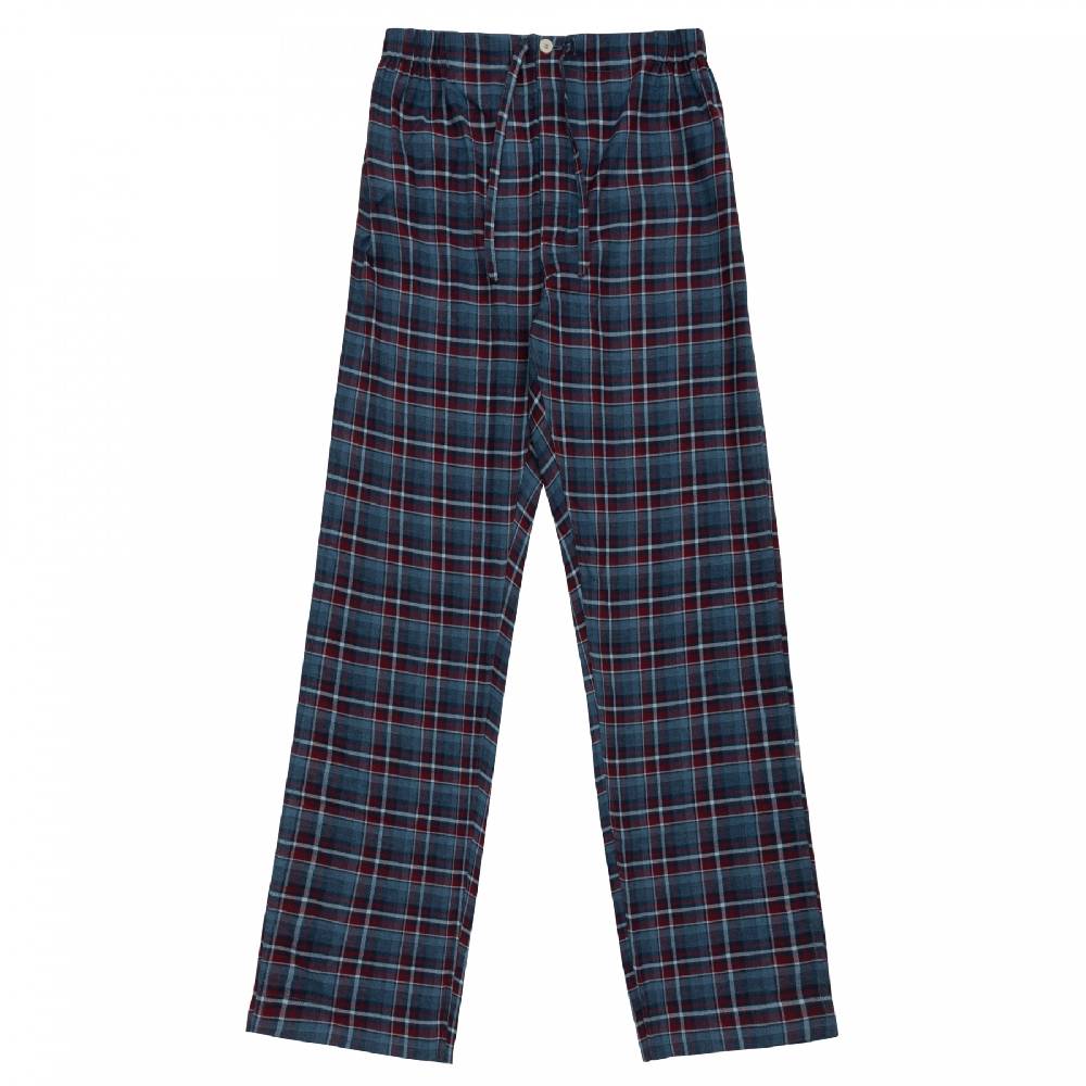 Roberto Ricetti FELPA GIROCOLLO BLU - PANTALONE SCOZZESE ROSSO/BLU Nuovo