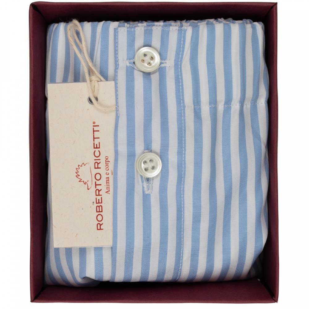 Roberto Ricetti BOXER COULOTTE DONNA - RIGA CLASSICA AZZURRA Outlet