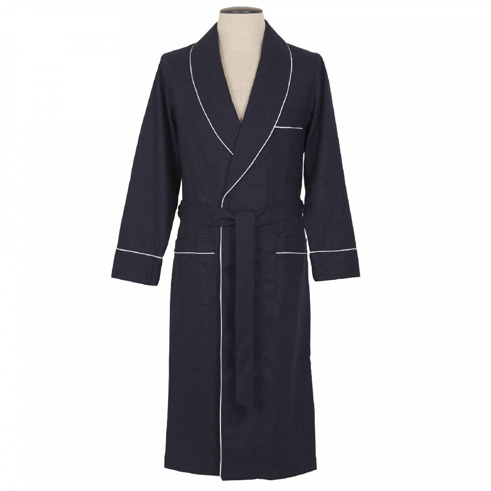 Roberto Ricetti VESTAGLIA UOMO LUNGA - LANA E CASHMERE BLU 2025