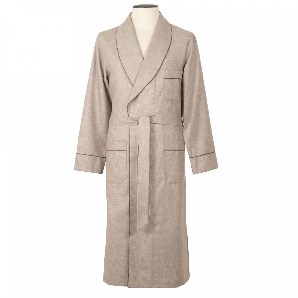 Roberto Ricetti VESTAGLIA UOMO LUNGA - LANA BEIGE Spedizione Gratuita