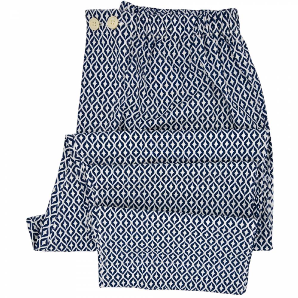 Roberto Ricetti PIGIAMA AME LUNGO - ROMBI BLU Presa